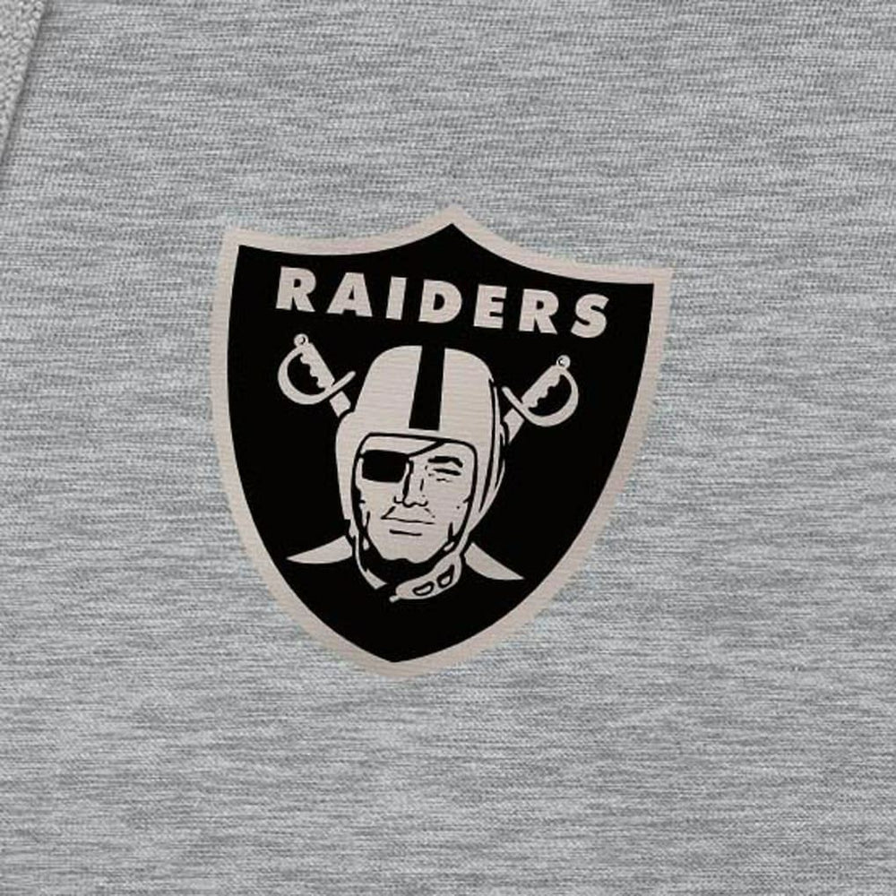 Las Vegas Raiders Antigua Brushed Carbon Victory Pullover Hoodie Heather Gray | NFL