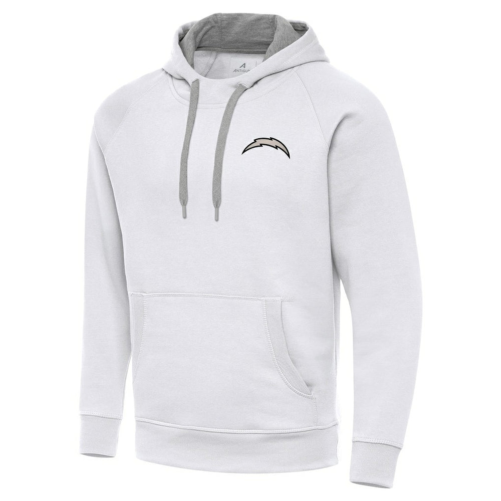 Los Angeles Chargers Antigua Brushed Carbon Victory Pullover Hoodie White | NFL