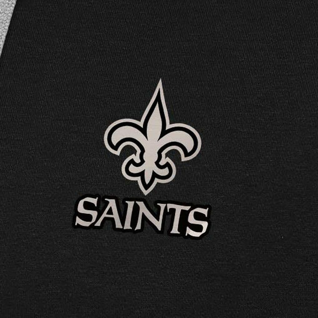 New Orleans Saints Antigua Brushed Carbon Victory Pullover Hoodie Black | NFL