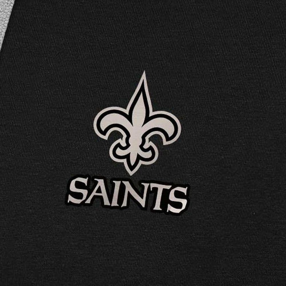 New Orleans Saints Antigua Brushed Carbon Victory Pullover Hoodie Black | NFL