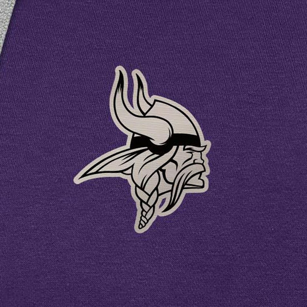 Minnesota Vikings Antigua Brushed Carbon Victory Pullover Hoodie Purple | NFL