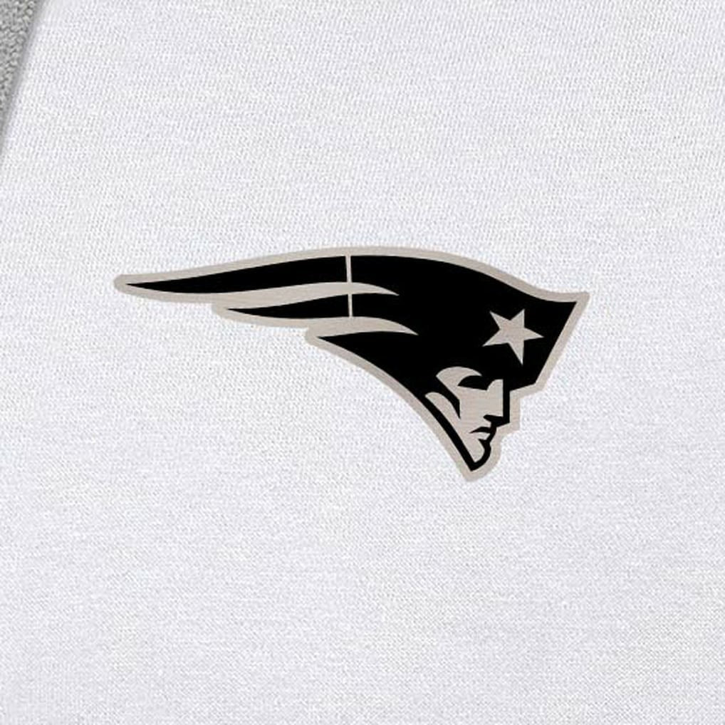 New England Patriots Antigua Brushed Carbon Victory Pullover Hoodie White | NFL