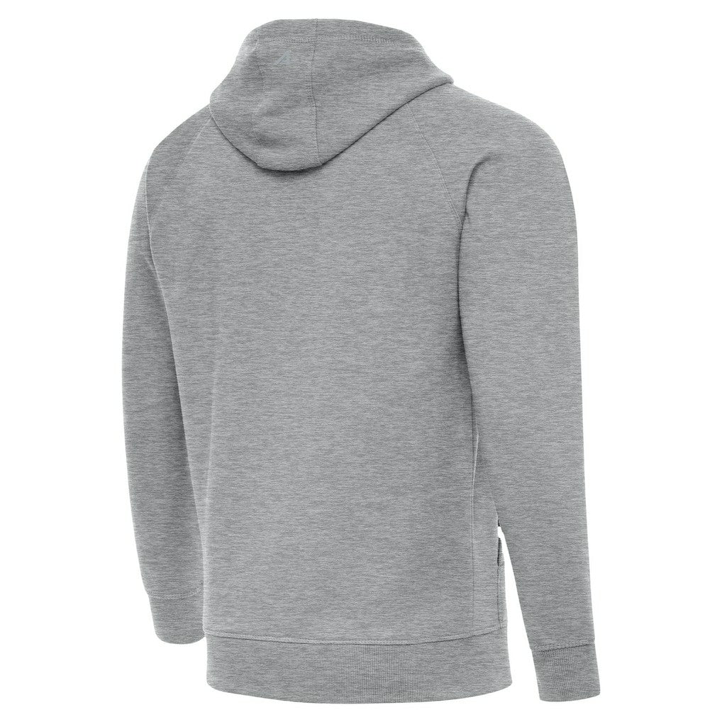 New York Jets Antigua Brushed Carbon Victory Pullover Hoodie Heather Gray | NFL
