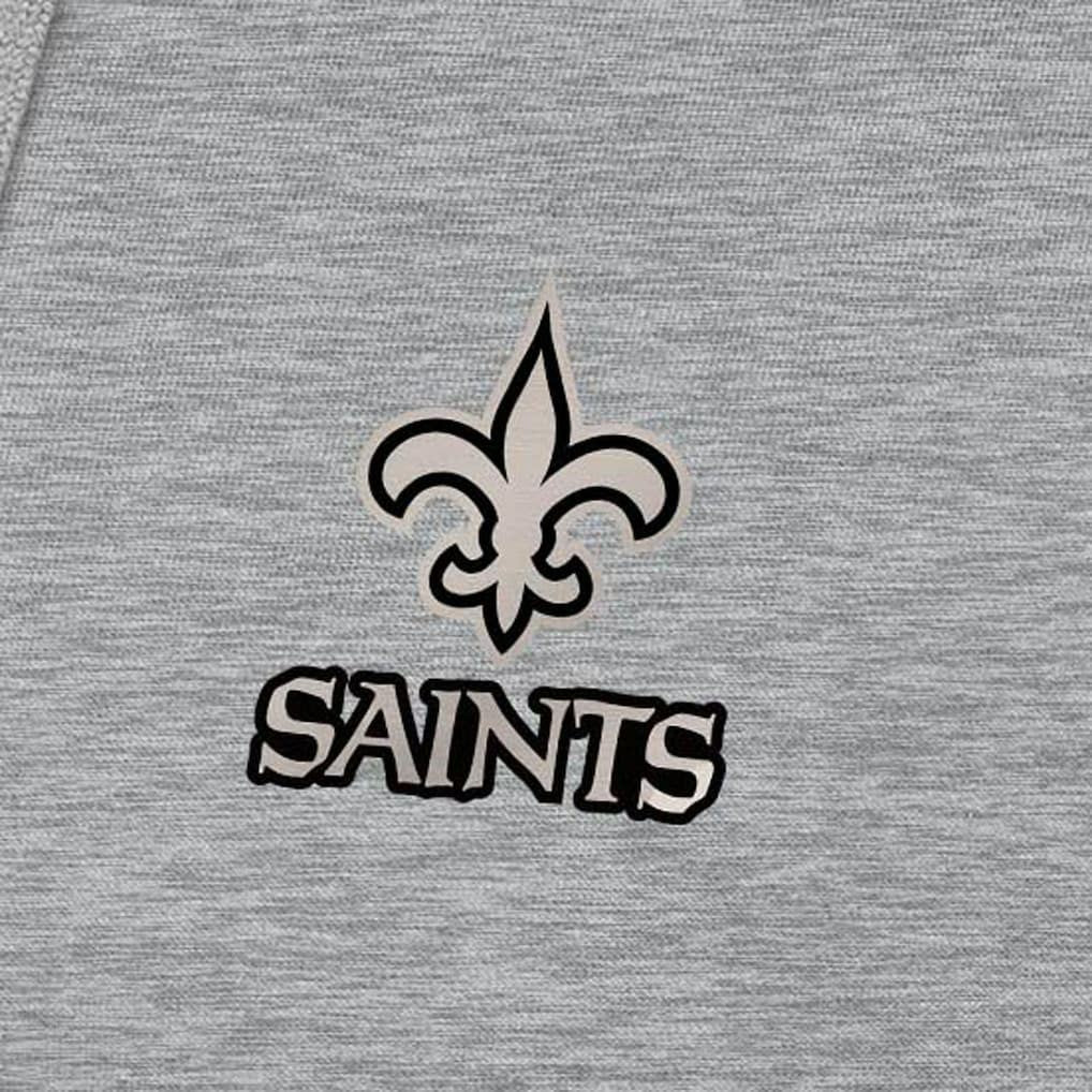 New Orleans Saints Antigua Brushed Carbon Victory Pullover Hoodie Heather Gray | NFL