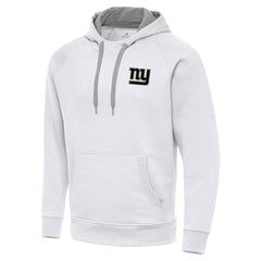 New York Giants Antigua Brushed Carbon Victory Pullover Hoodie White | NFL
