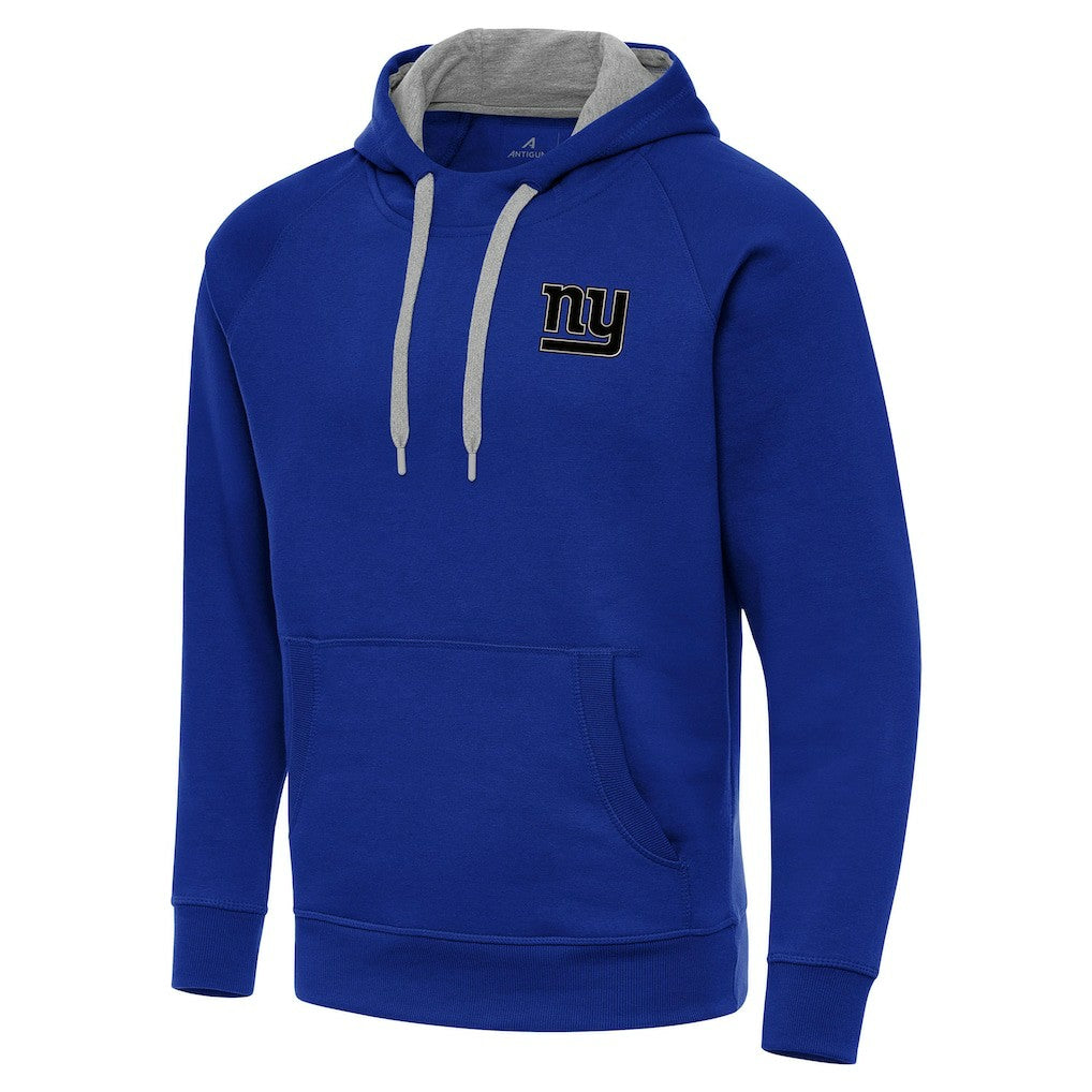 New York Giants Antigua Brushed Carbon Victory Pullover Hoodie Royal | NFL