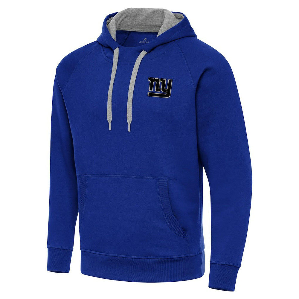 New York Giants Antigua Brushed Carbon Victory Pullover Hoodie Royal | NFL