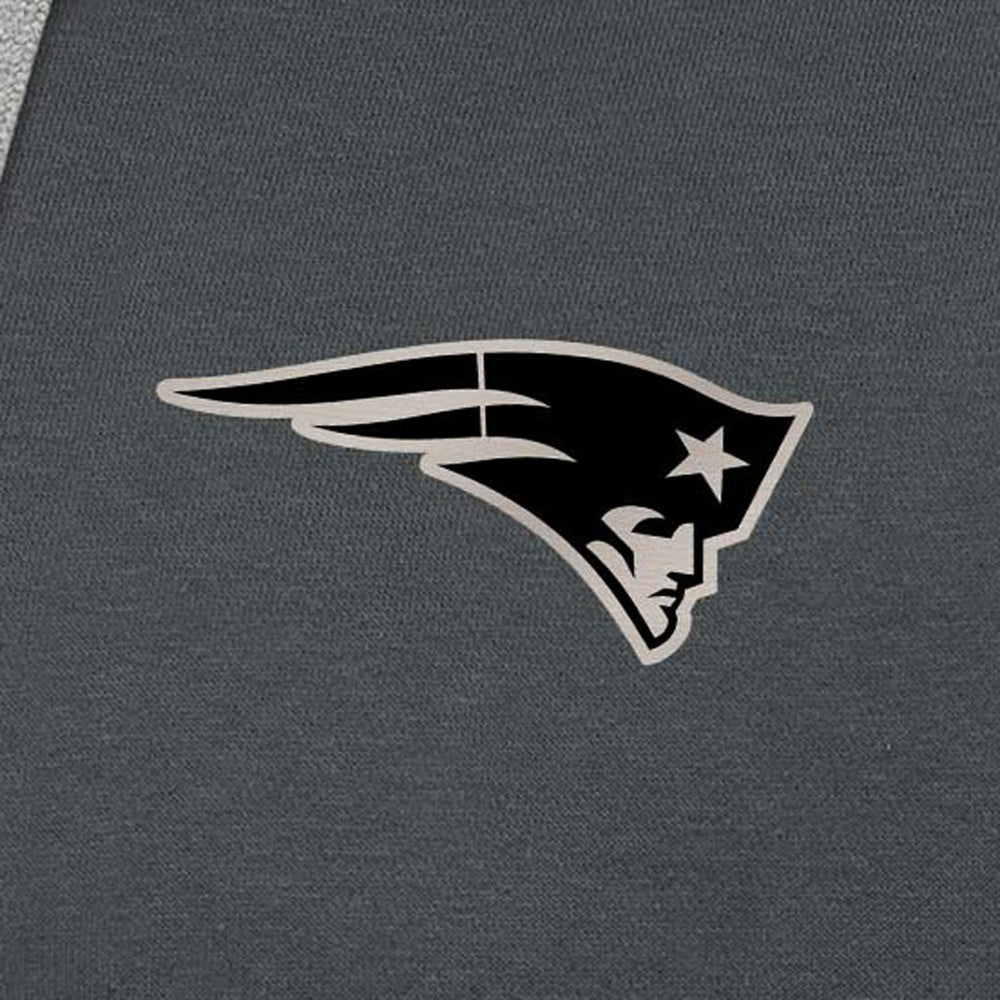 New England Patriots Antigua Brushed Carbon Victory Pullover Hoodie Charcoal | NFL
