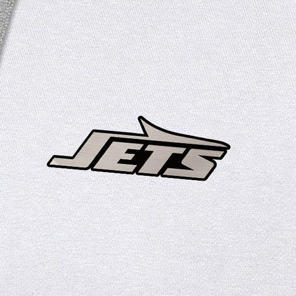 New York Jets Antigua Brushed Carbon Victory Pullover Hoodie White | NFL