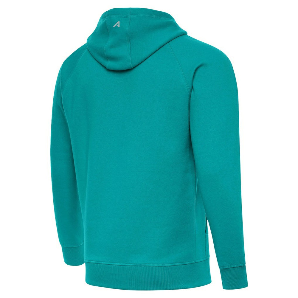 Miami Dolphins Antigua Brushed Carbon Victory Pullover Hoodie Aqua | NFL
