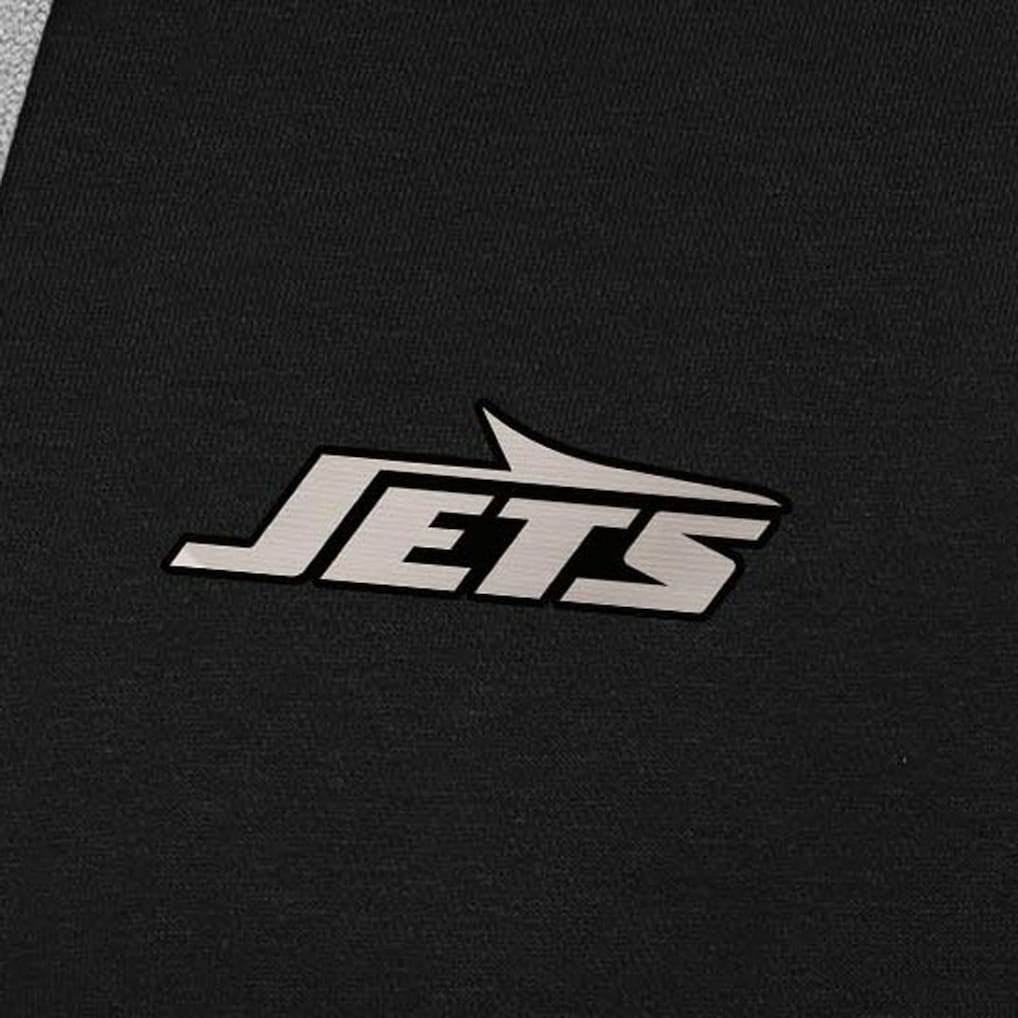 New York Jets Antigua Brushed Carbon Victory Pullover Hoodie Black | NFL