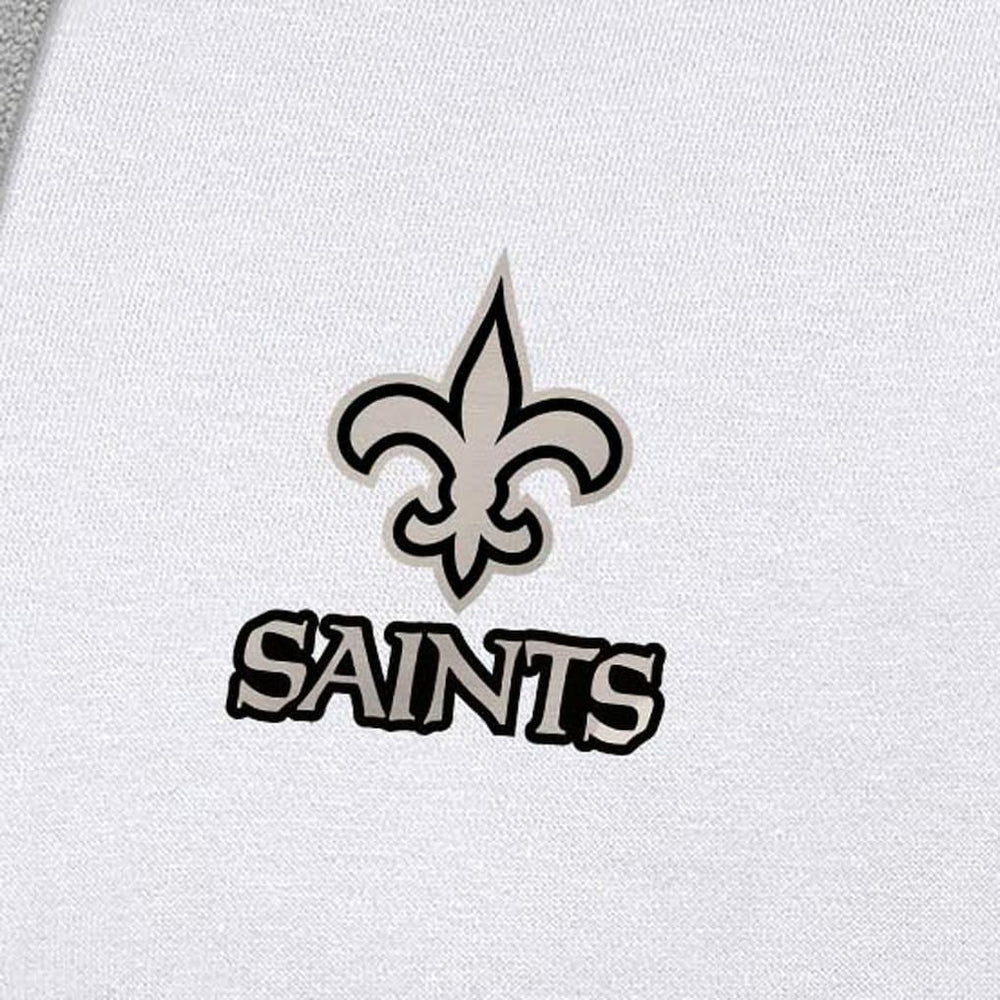 New Orleans Saints Antigua Brushed Carbon Victory Pullover Hoodie White | NFL