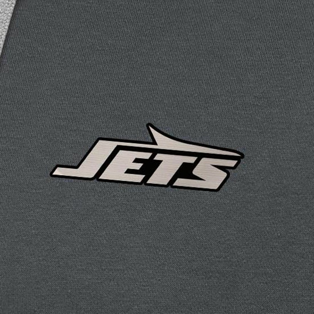 New York Jets Antigua Brushed Carbon Victory Pullover Hoodie Charcoal | NFL