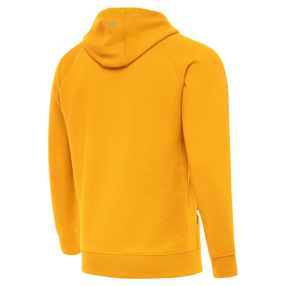 Pittsburgh Steelers Antigua Brushed Carbon Victory Pullover Hoodie Gold | NFL