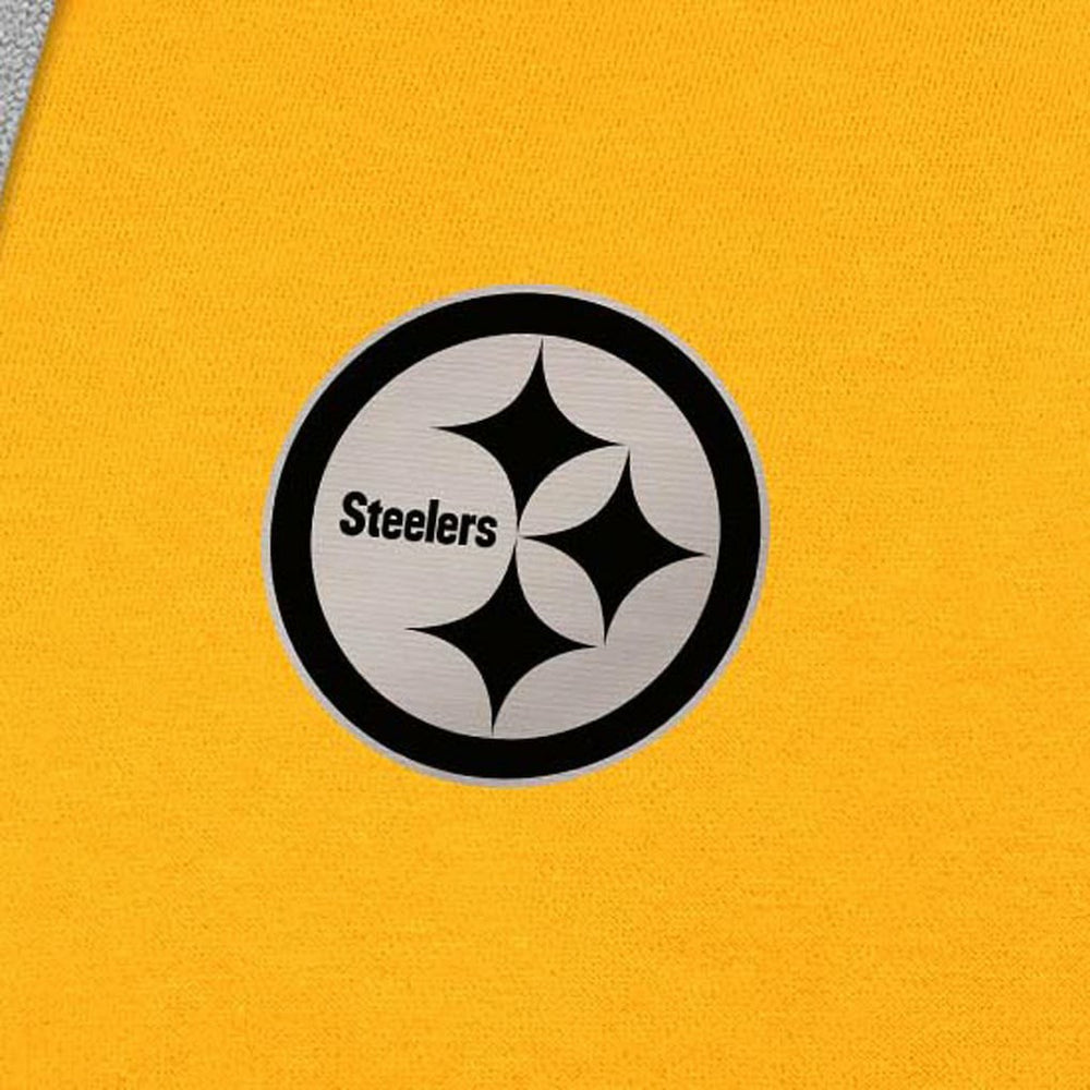 Pittsburgh Steelers Antigua Brushed Carbon Victory Pullover Hoodie Gold | NFL