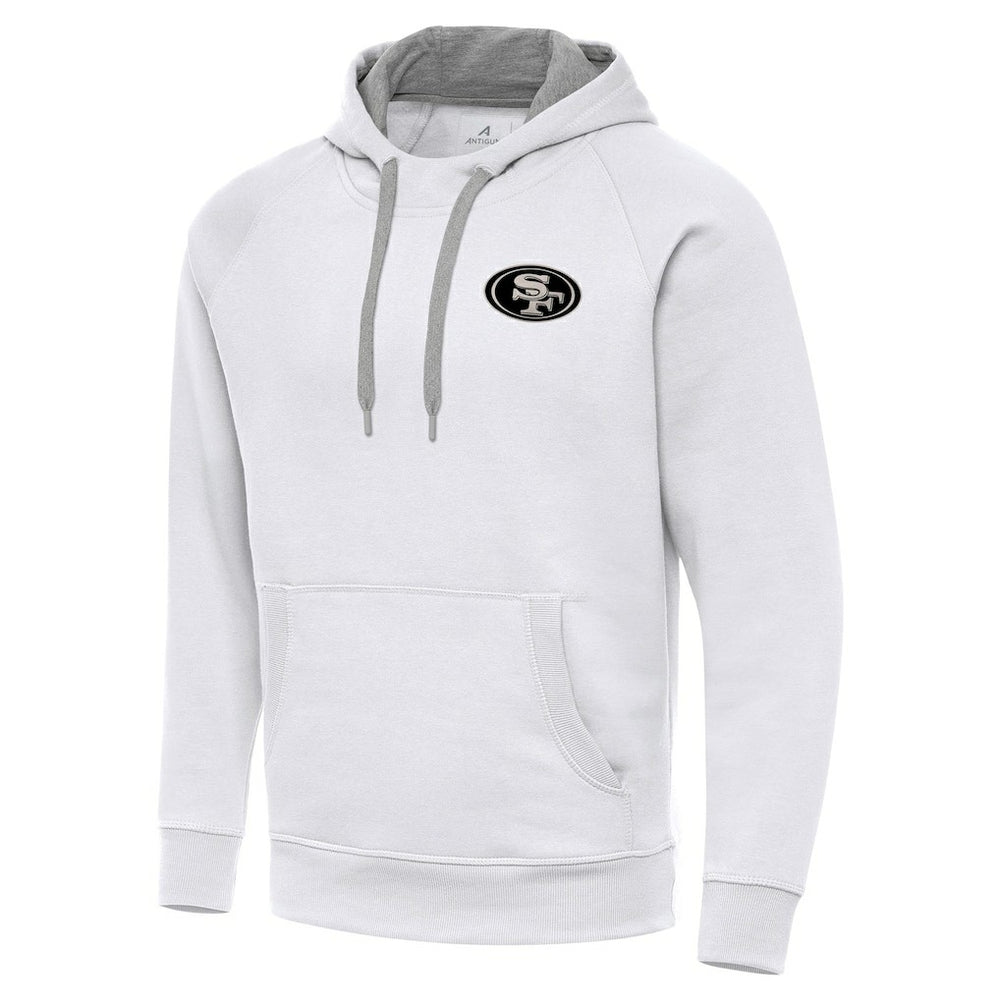 San Francisco 49ers Antigua Brushed Carbon Victory Pullover Hoodie White | NFL