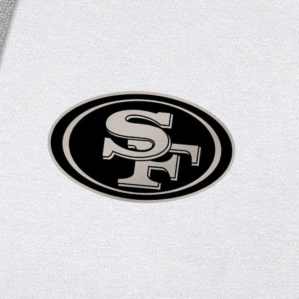 San Francisco 49ers Antigua Brushed Carbon Victory Pullover Hoodie White | NFL