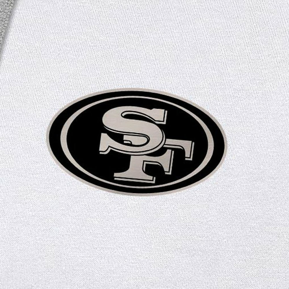 San Francisco 49ers Antigua Brushed Carbon Victory Pullover Hoodie White | NFL