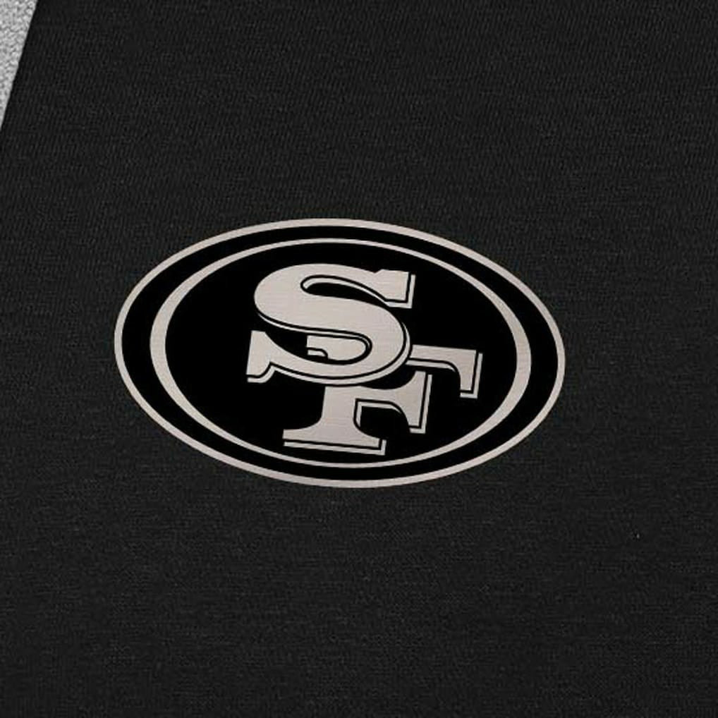 San Francisco 49ers Antigua Brushed Carbon Victory Pullover Hoodie Black | NFL