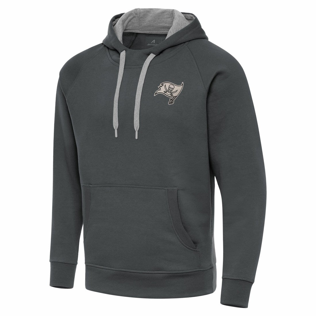 Tampa Bay Buccaneers Antigua Brushed Carbon Victory Pullover Hoodie Charcoal | NFL