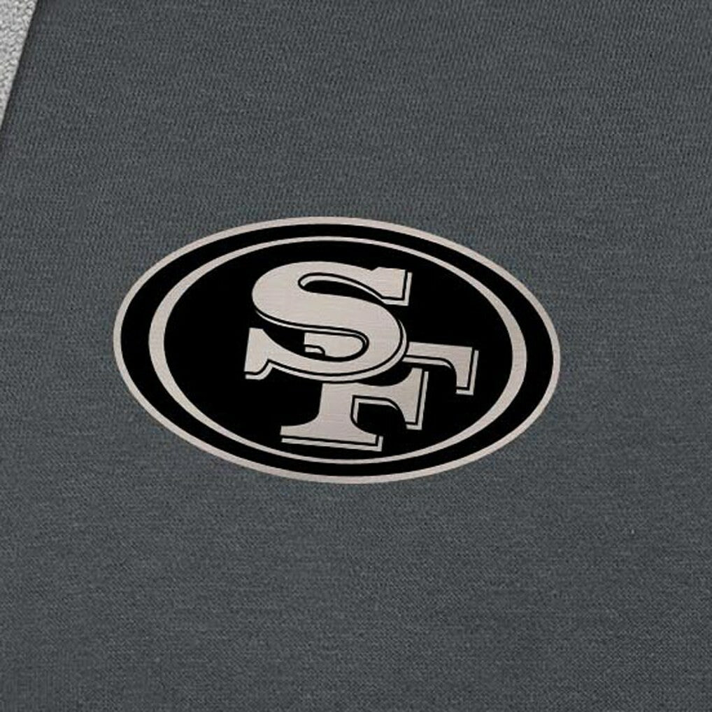San Francisco 49ers Antigua Brushed Carbon Victory Pullover Hoodie Charcoal | NFL