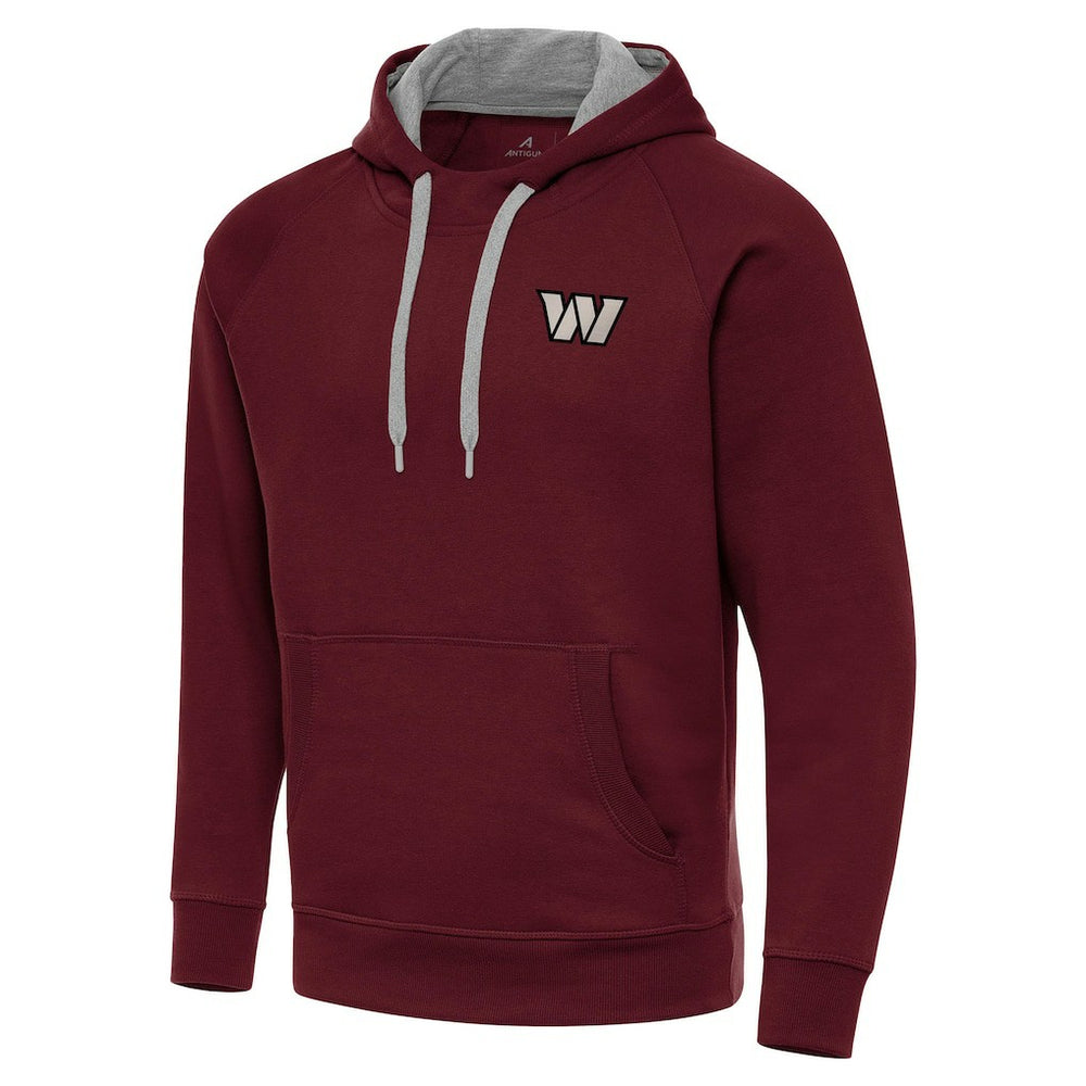 Washington Commanders Antigua Brushed Carbon Victory Pullover Hoodie Burgundy | NFL