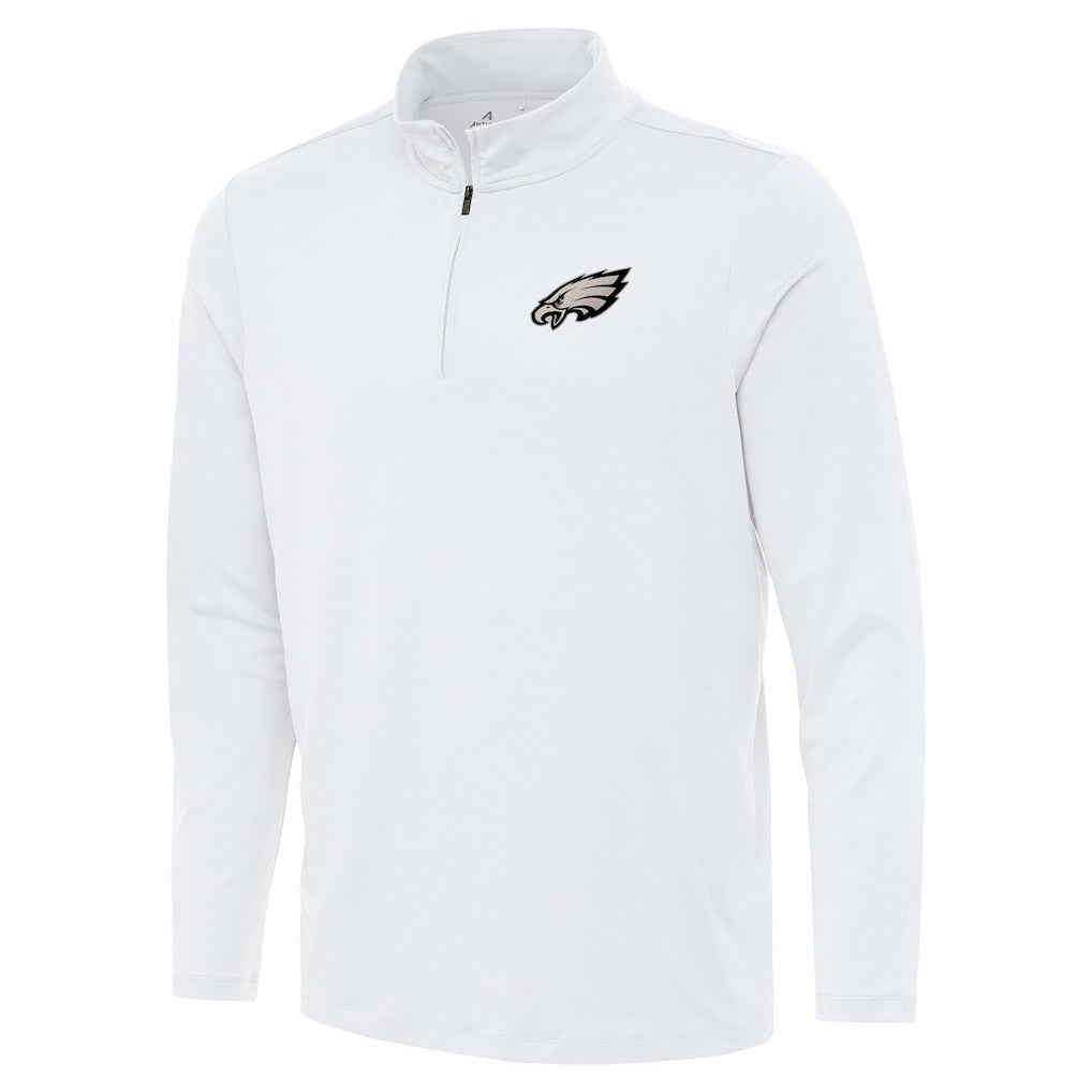 Philadelphia Eagles Antigua Reprocess Quarter-Zip Top White | NFL
