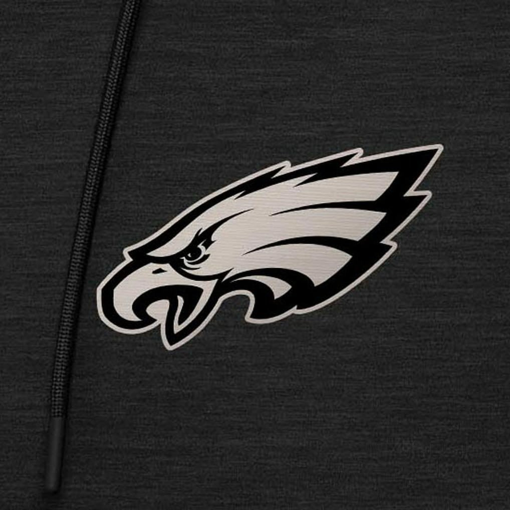 Philadelphia Eagles Antigua Spikes Quarter-Zip Hoodie Heather Black | NFL