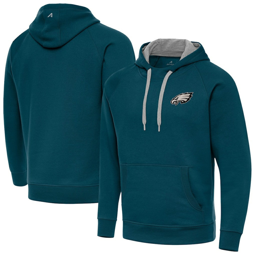 Philadelphia Eagles Antigua Victory Pullover Hoodie Midnight Green | NFL