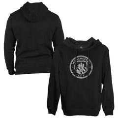 Manchester City 1863FC Monochrome Badge Fleece Pullover Hoodie Black - FIFA World CUP