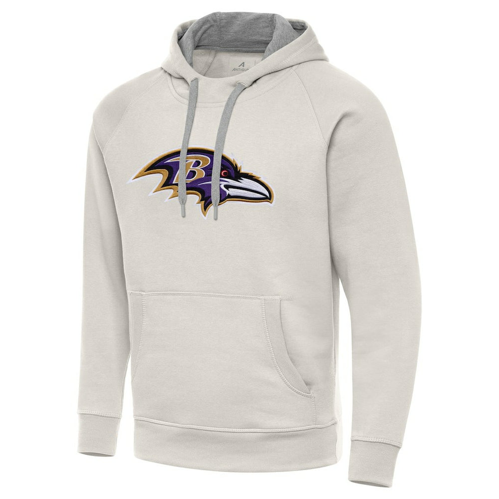 Baltimore Ravens Antigua Victory Raglan Pullover Hoodie Cream | NFL