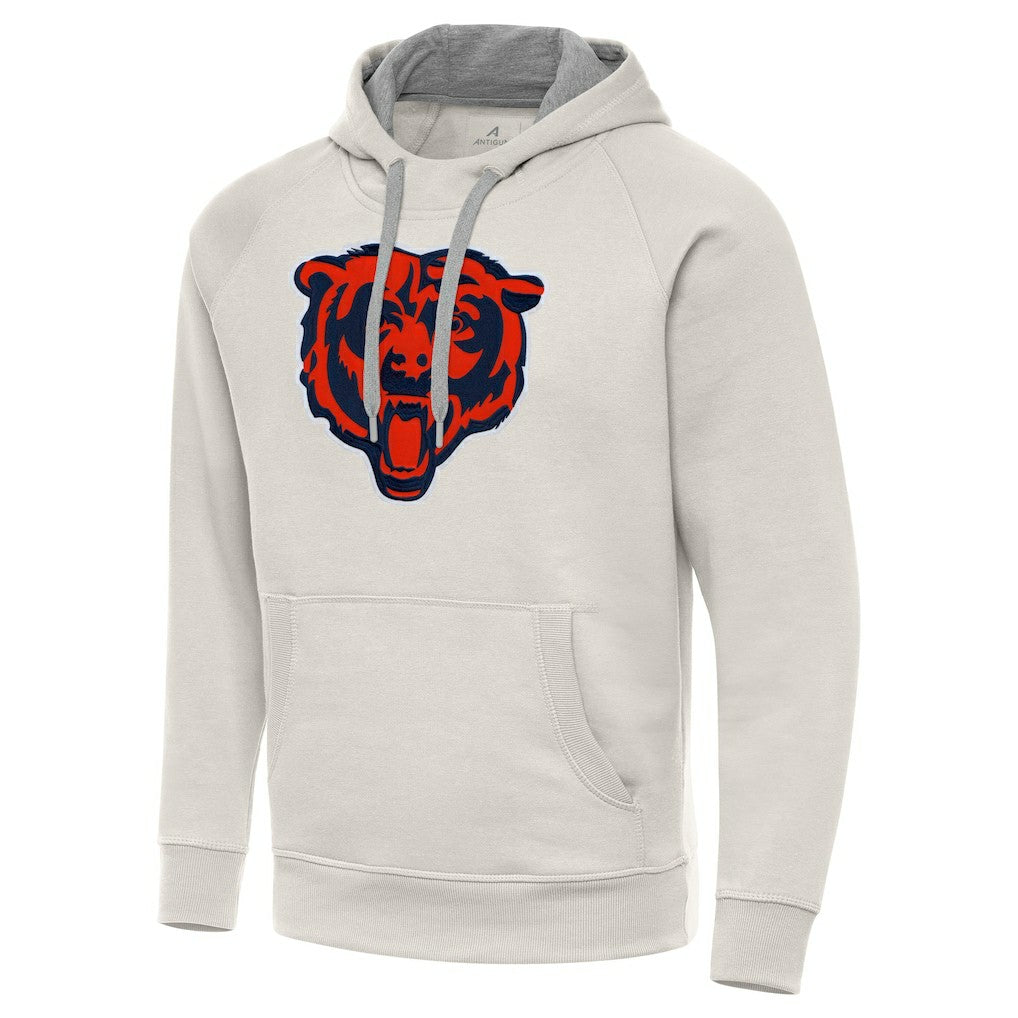 Chicago Bears Antigua Victory Raglan Pullover Hoodie Cream | NFL