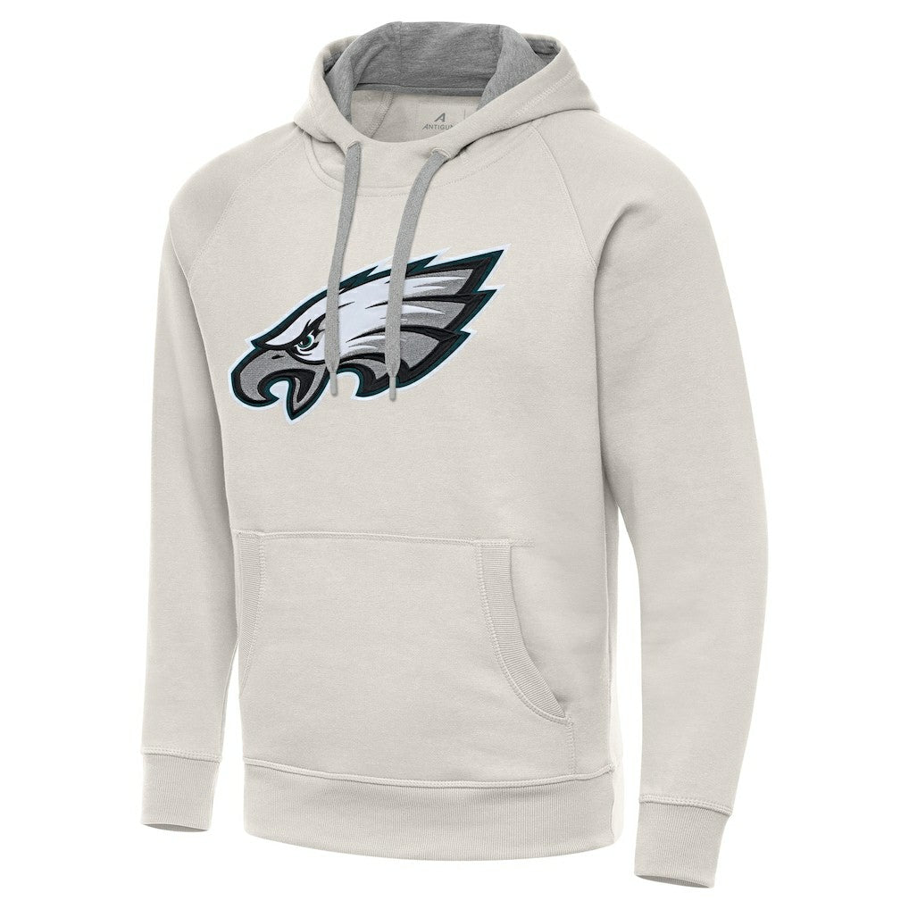 Philadelphia Eagles Antigua Victory Raglan Pullover Hoodie Cream | NFL
