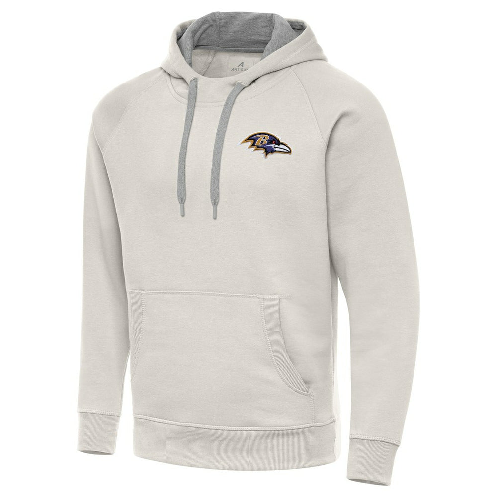 Baltimore Ravens Antigua Victory Raglan Pullover Hoodie Cream | NFL
