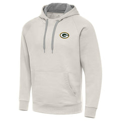 Green Bay Packers Antigua Victory Raglan Pullover Hoodie Cream | NFL