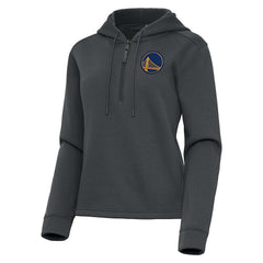Golden State Warriors Antigua Women's Contemporary Quarter-Zip Hoodie Pewter - NBA
