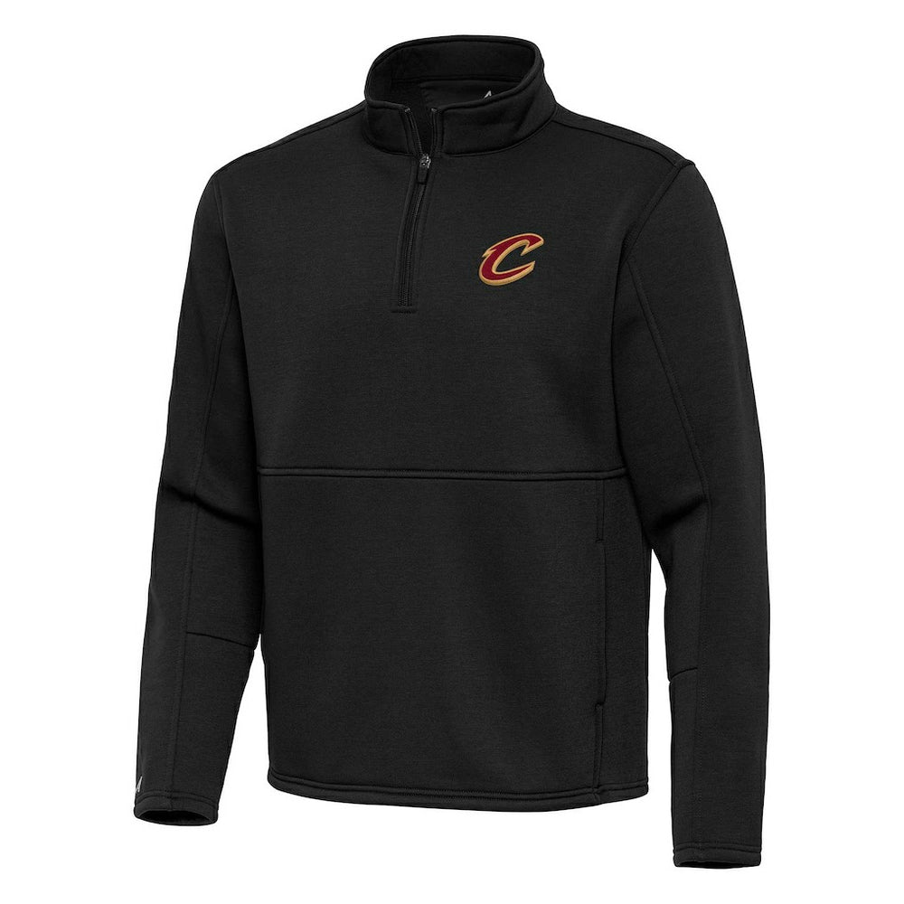 Cleveland Cavaliers Antigua Twist Quarter-Zip Pullover Top - Black - NBA