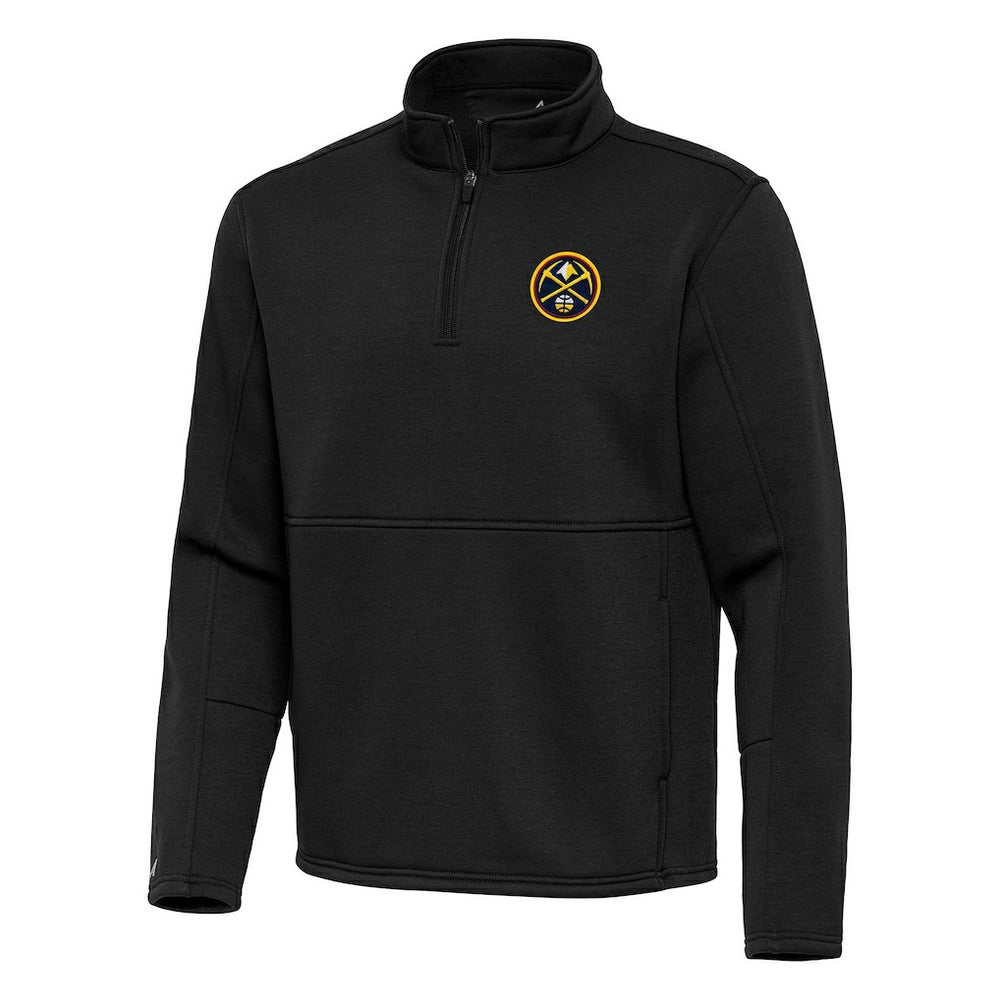 Denver Nuggets Antigua Twist Quarter-Zip Pullover Top - Black - NBA
