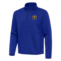 Denver Nuggets Antigua Twist Quarter-Zip Pullover Top - Blue - NBA