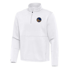 Golden State Warriors Antigua Twist Quarter-Zip Pullover Top - White - NBA