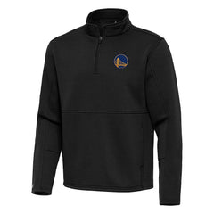 Golden State Warriors Antigua Twist Quarter-Zip Pullover Top - Black - NBA