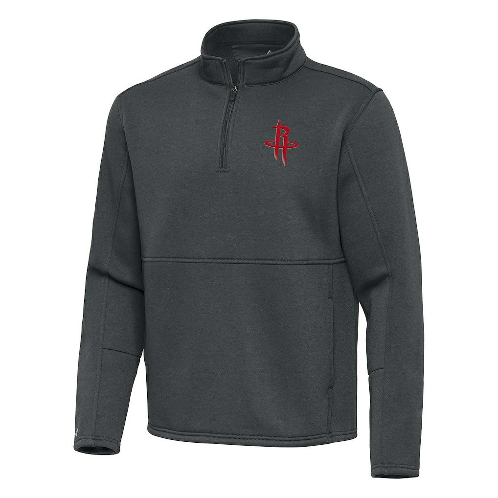 Houston Rockets Antigua Twist Quarter-Zip Pullover Top - Pewter - NBA