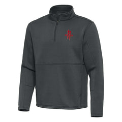 Houston Rockets Antigua Twist Quarter-Zip Pullover Top - Pewter - NBA