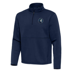 Minnesota Timberwolves Antigua Twist Quarter-Zip Pullover Top - Navy - NBA