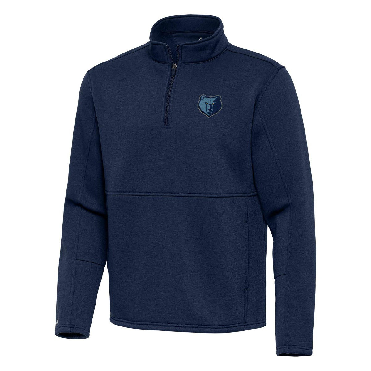 Memphis Grizzlies Antigua Twist Quarter-Zip Pullover Top - Navy - NBA