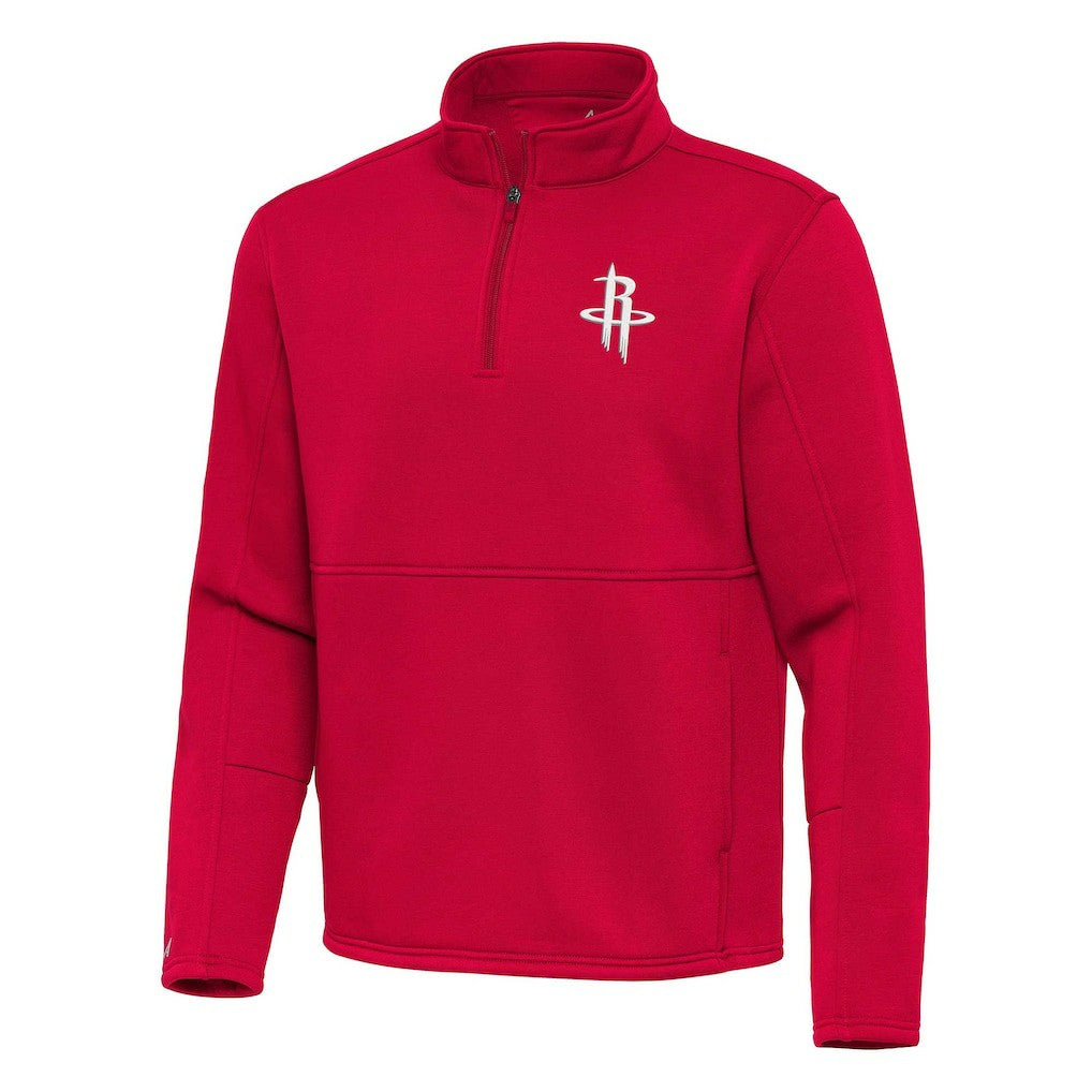 Houston Rockets Antigua Twist Quarter-Zip Pullover Top - Red - NBA