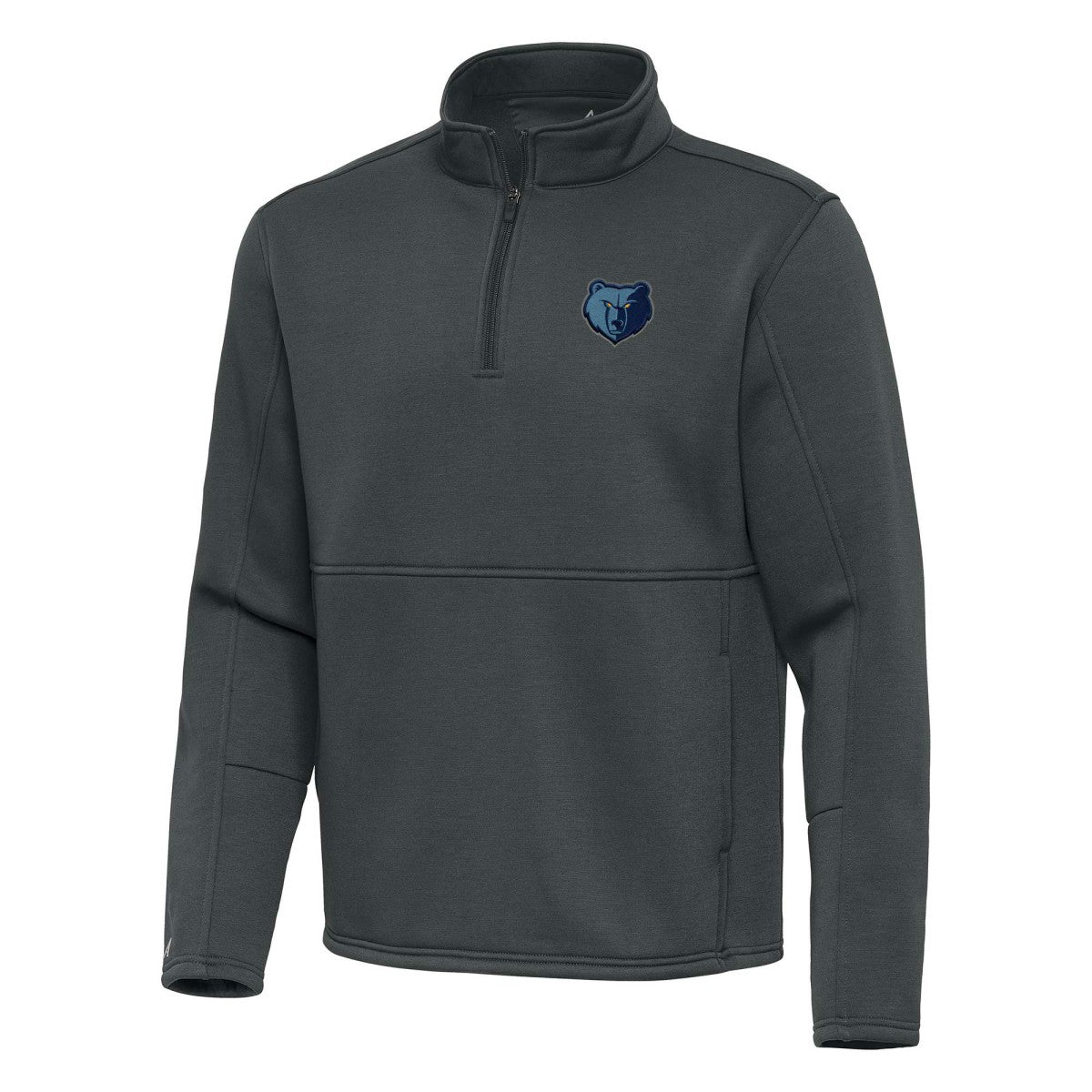 Memphis Grizzlies Antigua Twist Quarter-Zip Pullover Top - Pewter - NBA