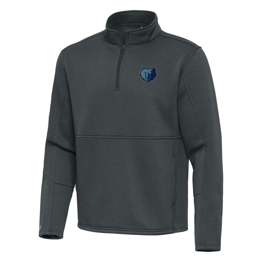 Memphis Grizzlies Antigua Twist Quarter-Zip Pullover Top - Pewter - NBA