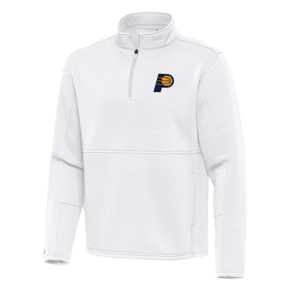 Indiana Pacers Antigua Twist Quarter-Zip Pullover Top - White - NBA