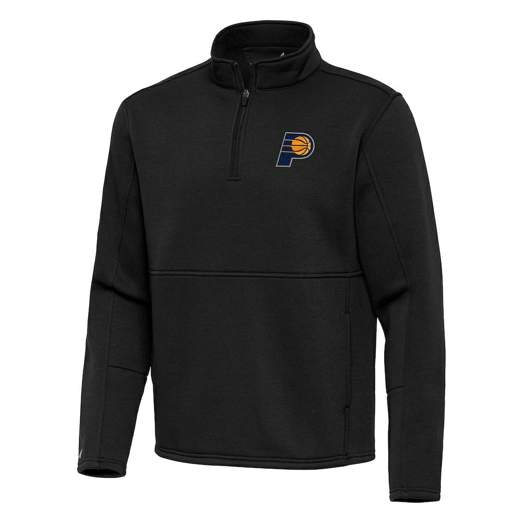 Indiana Pacers Antigua Twist Quarter-Zip Pullover Top - Black - NBA